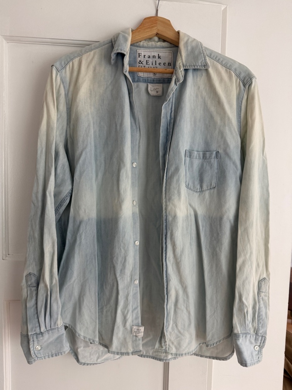 Frank & Eileen Faded Light Blue Denim Shirt